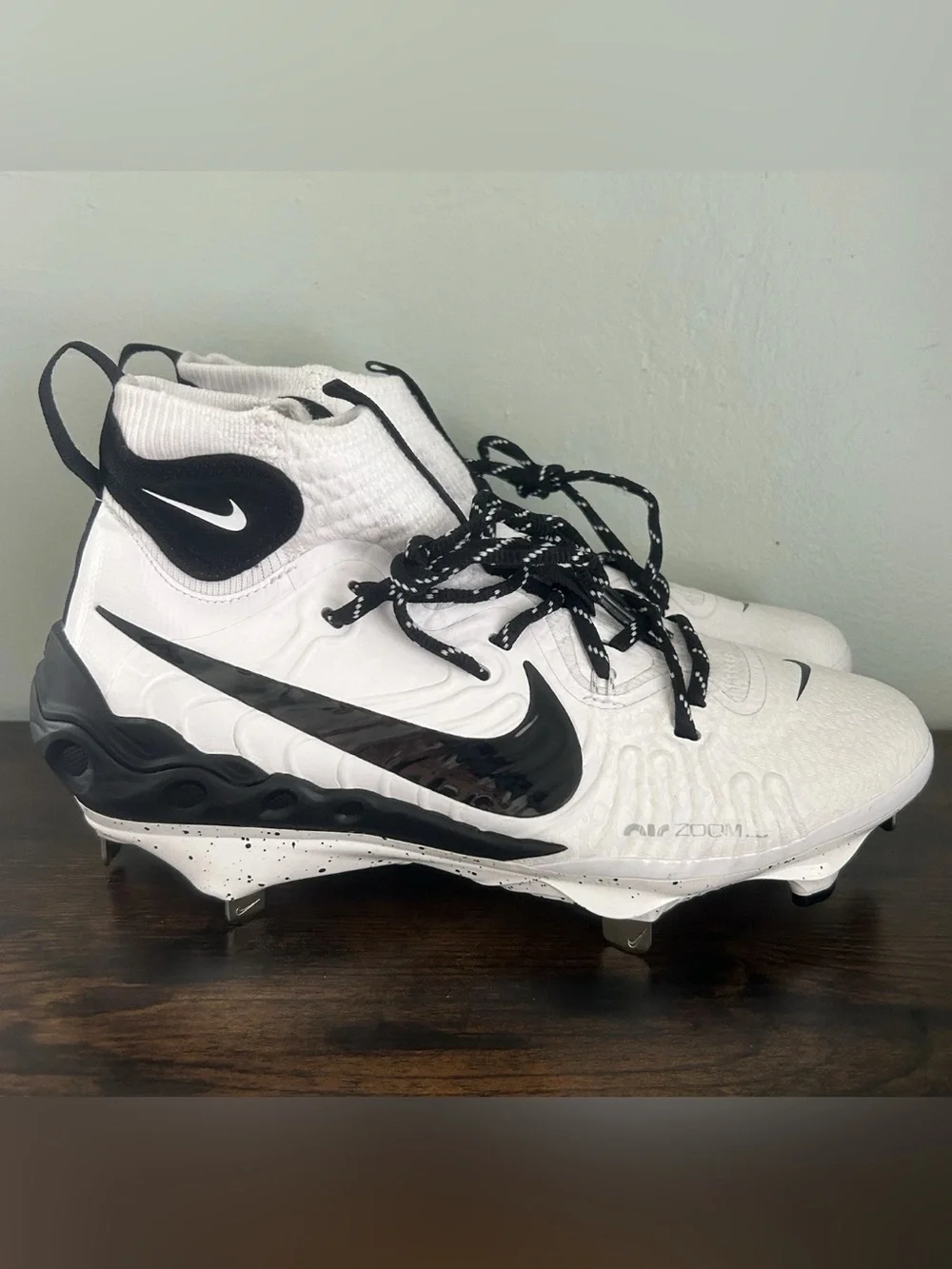 Nike Alpha Huarache NXT Metal Baseball Cleats White Mens Size 7 DJ6517-107